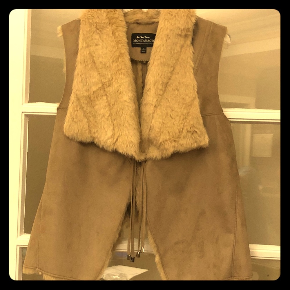 Montanaco Faux Suede & Fur Vest